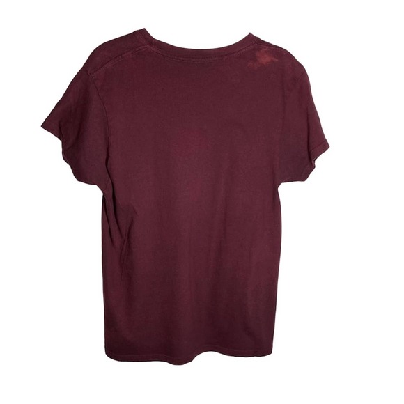 Sublime Tropical Flowers Sun T Shirt 100% Cotton Burgundy Red Yellow Size Large - Picture 2 of 9